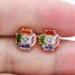 Elegant Stud Earrings Women 925 Silver Jewelry Cubic Zirconia A Pair