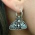 Luna Moth Hoops Earrings Goth Insect Earrings Wiccan Moon Phase Jewelry Charm