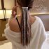 Shine Full Rhinestone Hairpins for Women Long Tassel Crystal Hair Accessories Wedding Banquet Jewelry