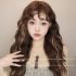 Women Wig Vintage Dyed Brown Wool Small Curly Bangs Light Idle Style Wig Head Cover