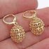 Fashion 18k Yellow Gold Plated Hollow Drop Earrings Women Wedding Jewelry A Pair
