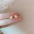 Rose Gold Crystal Pearl Twisted Earrings 925 Womens Jewellery UK