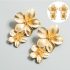 Flower Earrings Fashionable Earrings Shiny Gold Auricular Needle Female Petal Eardrops Earring