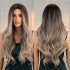 Wig Female Medium Gradient Brown Long Curly Hair Big Wave Full Head Wig Fashion