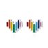 Rainbow Heart Stud Earrings Womens Girls Jewellery Gift UK