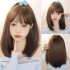 Wig Female Long Straight Hair Inner Buckle Full Top Black Brown Full-Head Wig Matte High-Temperature Fiber Wig