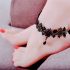 2E453 Anklets For Women Handmade Gothic Black Vintage Lace Women Anklets Diy Belt Gift Women Accessories Gothic Party Jewelry
