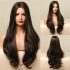Wig Female Big Wave Long Curly Hair Cover Mid-Length Long Hair Black Dyed Full Head Cover Wigs