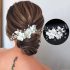 Pearl Flower Hair Clip Floral Style Barrette Jewelry Bridesmaid Wedding
