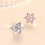 Hexagram Star Stud Earrings Womens Girls Jewellery New UK