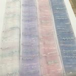 Sequined Mesh Colorful Feather Stripes Sequin Embroidery Fabric DIY Fabric
