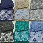 Multi-Color Embroidery Tulle Fabric Clothing Sequin Embroidery DIY Lace Fabric