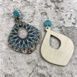 Retro Earrings Ornament Jewelry Antique Earrings Wooden Dangle Earrings Bohemian Style