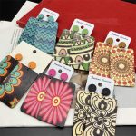 Rectangular Wooden Large Earrings Europe and America Vintage Earrings Wood Geometry