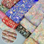Three-Dimensional Floral Multi-Color 3D Mesh Embroidery Fabric Lace Embroidery Fabric