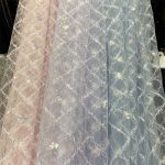 Sequin Mesh Embroidery Lining Fabric Lattice Embroidered Fabric Lace Fabric