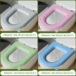 Home Four Seasons Universal Adhesive Portable Toilet Cushion Waterproof, Wipable, Non washable, High Foam Toilet Cushion