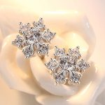 Snowflake Stud Earrings Pendant Necklace Womens Jewellery UK