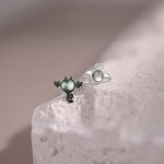 Trendy INS Angels and Demons Feminia Sleek Earring S925 Minimalist Inlaid Earrings Hot Sale Personalized Bella Anniversary Gift