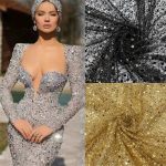 Pearl Sequined Fabric Mesh Pearl Embroidery Fabric DIY Clothing Adjuvant