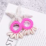 Buy 3 Get 50% Off Original New Fashion Boho Beach Shell Crochet Earrings Large Circle Shell Tassel Dangle Drop Earring For Women