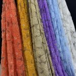 Heavy Industry Three-Dimensional Nail Pearl Embroidery Fabric 3D Sequined Fabric Lace