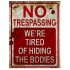 Vintage No Trespassing Metal Tin Signs Home Wall Farmhouse Shop Decor