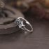 Fashion Rose Flower Silver Jewelry Wedding Rings for Women Ring One Size Adjustable
