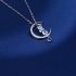 Women Moonstone Cat Pendant Chain Necklace  Jewellery Gift UK