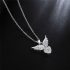 Quality Angel Wing Heart Crystal Gem Pendant Necklace UK NEW