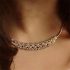 Women Jewelry Crystal Pendant Chain Choker Chunky Statement Bib Charm Necklace