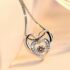925 Sterling Silver Double Heart Pendant Chain Necklace Womens Jewellery New UK