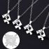 Best Friends Necklace Puzzle Letter Pattern Friendship Jewelry Choker 4PCS/Set