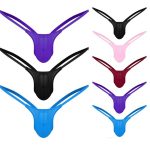 Korean Style Men's Sexy T-Back Cotton Double Ding T-Shaped Panties Nightclub Performance Fashion Sexy Men's Hip-Exposed Underwear