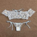 Cross-Border Supply European and American Foreign Trade Sexy Lingerie Sexy Women's Lace See-through Three-Point Underwear Set