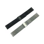 12/20/22mm Milanis Buckle Strap Stainless Steel Woven Mesh Belt Smart Watch Metal Replacement Strap