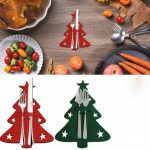 4X Christmas Cutlery Silverware Knifes Forks Bag Kitchen Xmas Table Decor
