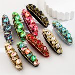 Retro Women's Side Bang Clip Broken Hair Hairpin Headband Super Shiny Glass Drill Sponge Barrettes