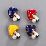 CINDY XIANG Mushroom Enamel Pins Brooch Custom Funny Plant Brooches Lapel Pin Cartoon Cute Badge Jewelry Gift for Kids Friends