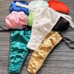 Men's Thong Underwear Sexy Top and Bottom Artificial Silk Elastic Satin Passion Fierce Concave-Convex Bag Confident Same Sex