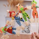Small Autumn Harvest Scarecrow Decoration For Garden Home Yard Halloween De P/