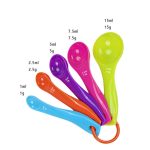 5 Pcs Colorful Plastic Measuring Spoons Set Kitchen Utensil cooking baking