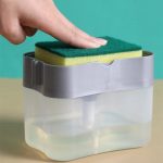 1pc Scrubbing Liquid Detergent Dispenser Push-Type Liquid Soap Box Pump Organizer Bathroom Supplies