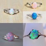 Wedding Engagement Rings Women's Oval Cut Fire Opal Ring Acces