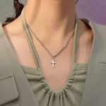 Smooth Cross Pendant Chain Necklace 925 Sterling Silver Jewellery Love Gifts UK