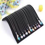 Stylish Velvet Necklace Chain Pendant Display Jewelry Organizer Stand