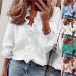 Womens V neck Short Sleeve T Shirt Summer Loose Ladies Blouse Pure Tops