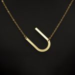 Factory Direct Supply European and American Personalized Letter Necklace Female 26 English Letters Amazon Wholesale Ornament