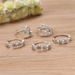 Set of 5 Rings Boho Knuckle Fashion Star Moon Love Diamond Thumb Stack Jewelry