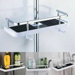 Bathroom Shelf Shower Pole Caddy Rack Storage Organiser Tray Holder Accessories.